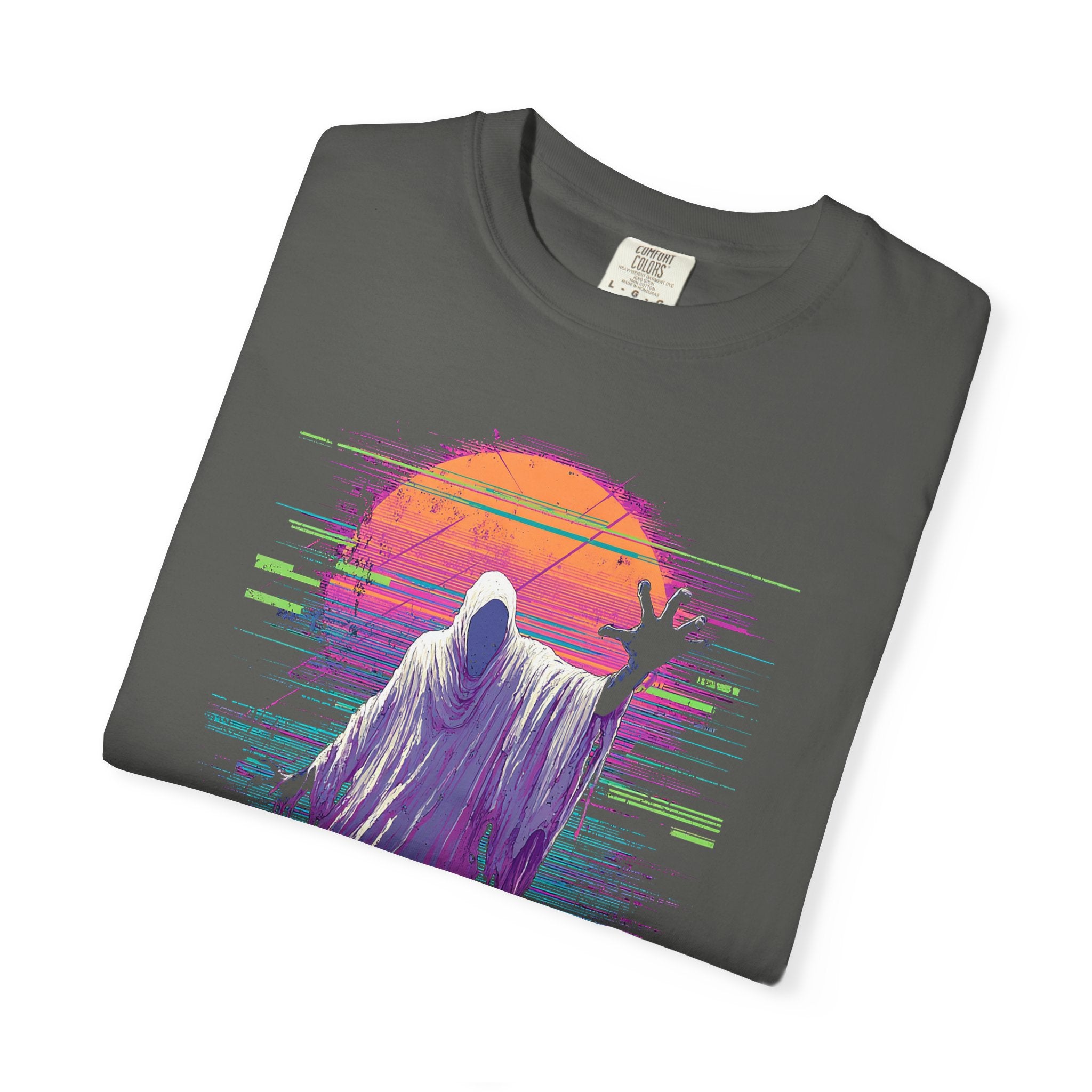 Grim Reaper Sunset T-Shirt — Vaporwave Goth Graphic Tee