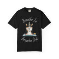 Meditating Corgi T-Shirt — "Breathe In, Breathe Out" Cute Yoga Dog Tee