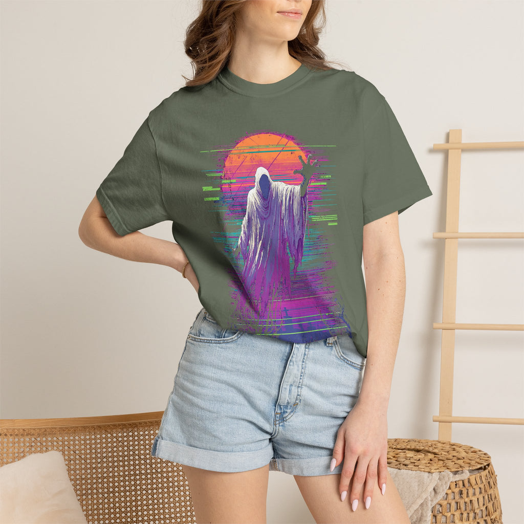 Grim Reaper Sunset T-Shirt — Vaporwave Goth Graphic Tee