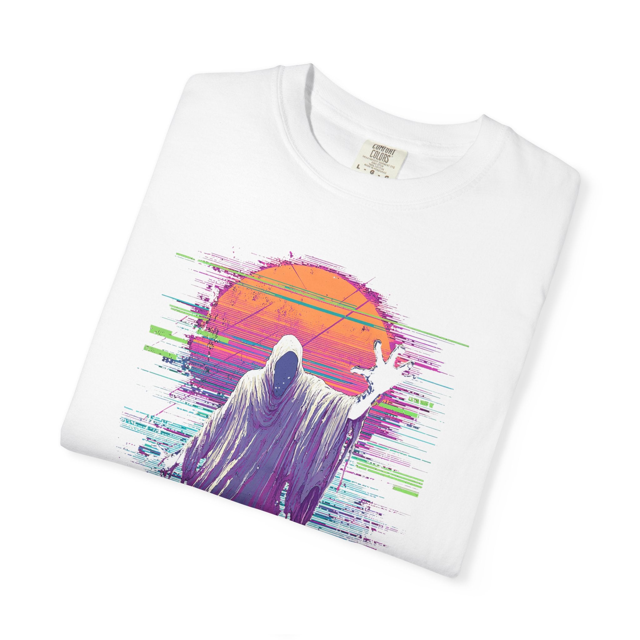 Grim Reaper Sunset T-Shirt — Vaporwave Goth Graphic Tee
