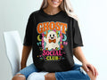 Black t-shirt with "GHOST SOCIAL CLUB" text and a kawaii ghost design.