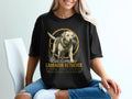 Labrador Retriever design with dog holding retrieving dummy and text.