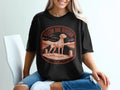 Black t-shirt with "Velcro Dog Division Never More Than 3 Feet Away" text and dog graphic.