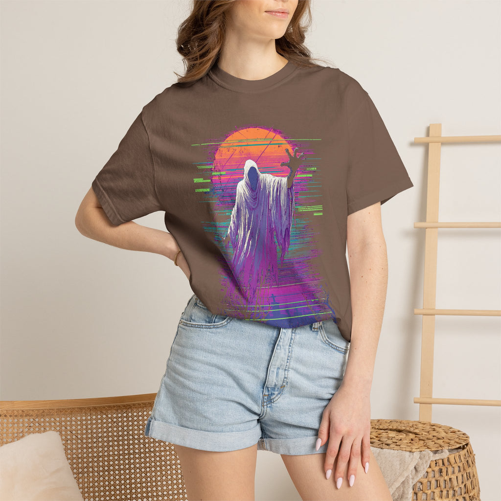 Grim Reaper Sunset T-Shirt — Vaporwave Goth Graphic Tee