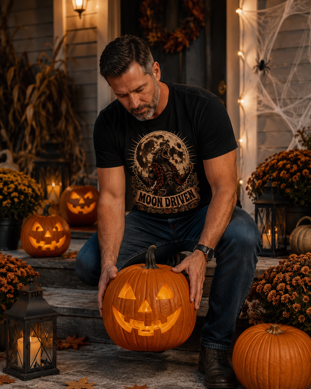 Moon Driven Primal Howl Graphic T-Shirt