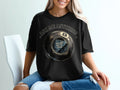 Black t-shirt with "Ask Me Anything" and a 8-ball with "Outlook Not So Good".